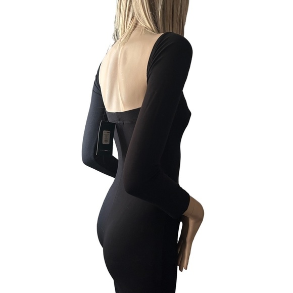 Fashion Nova Rayon Onesie Soothe Off On Shoulder Jumpsuit Leggings Sexy Bodycon - Picture 6 of 12